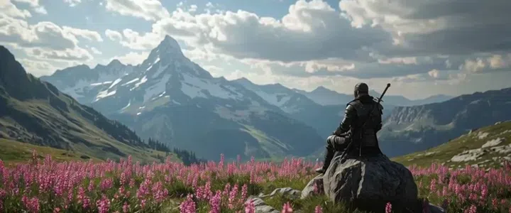 Alpine Sentinel: Wildflower Summit