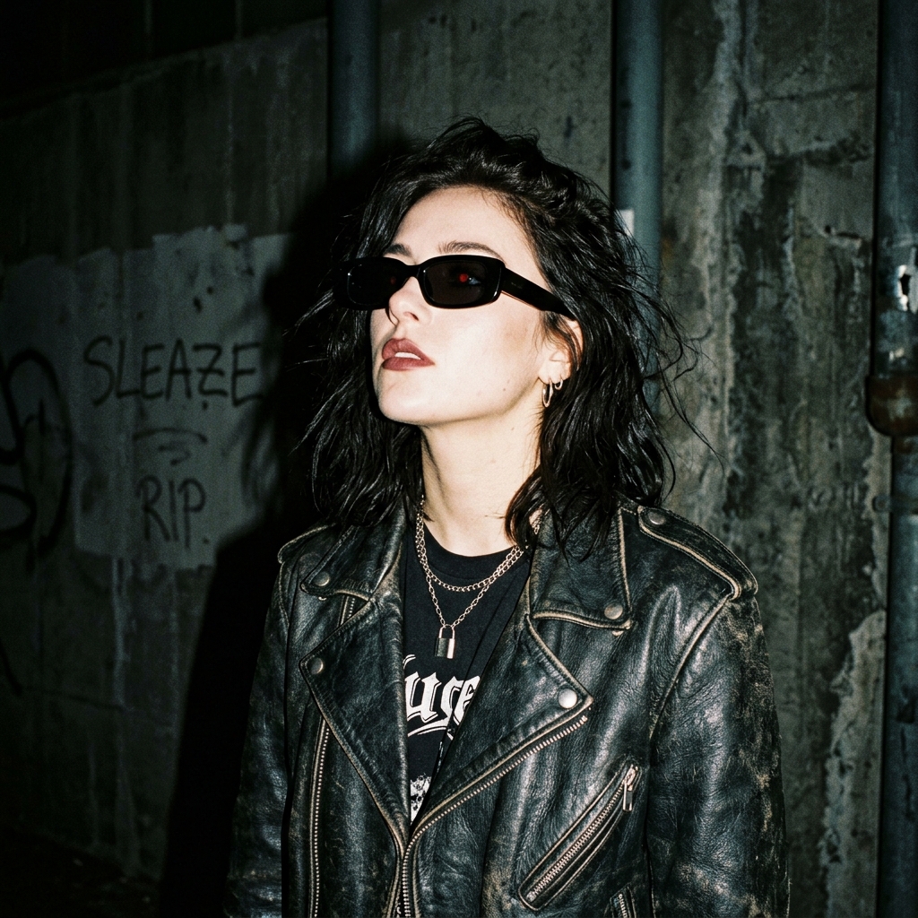 90s Indie Sleaze: Leather & Shades